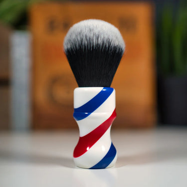Shaving Brush BARBER POLE Synthetic 24mm